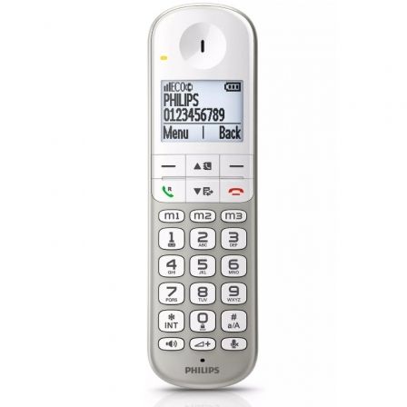 Philips Teléfono Inalámbrico XL4901S/23 Plata y Blanco